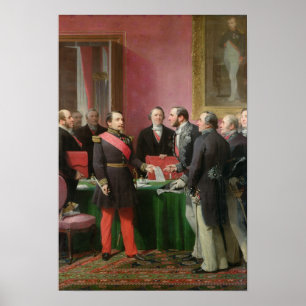Póster Napoleon III cede o decreto