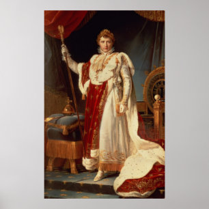 Póster Napoleon nas vestes da coroação, c.1804