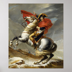 Póster Napoleon que cruza os cumes