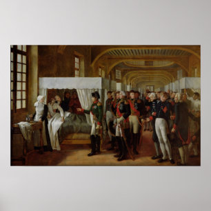Poster Napoleon que visita a enfermaria de Invalides