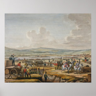 Póster Napoleon que visita o cerco trabalha em Danzig