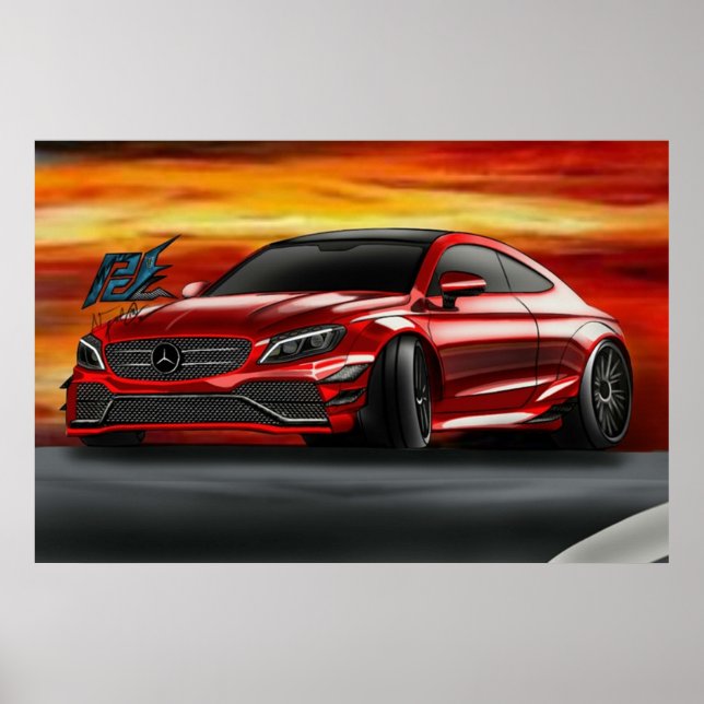 Poster naquash design mercedes amg c63 s coupe (Frente)