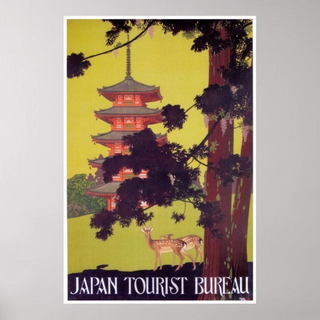 Poster NARA JAPAN TURISM VINTAGE c. 1920 (Frente)