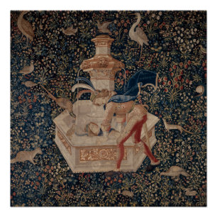 Póster Narciso no Poço, Tapeçaria Medieval