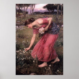 Poster Narciso por John William Waterhouse - 1912