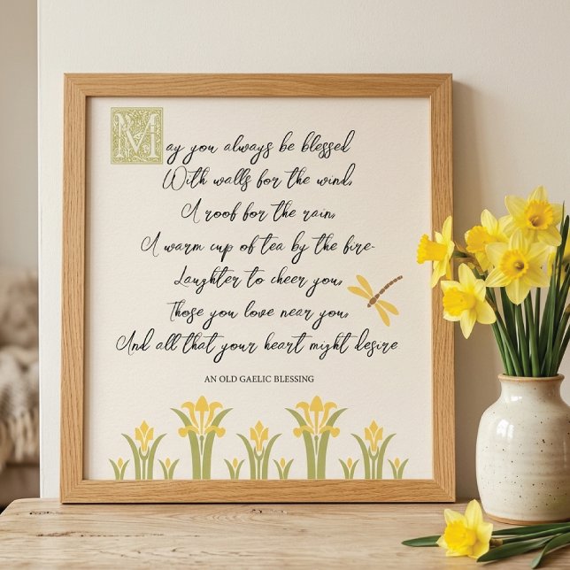 Poster Narcisos da Primavera Bênção Gaélica (Criador carregado)
