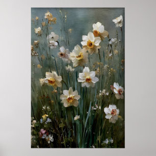 Poster Narcisos Imprimíveis Arte de Parede, Antiga Primav