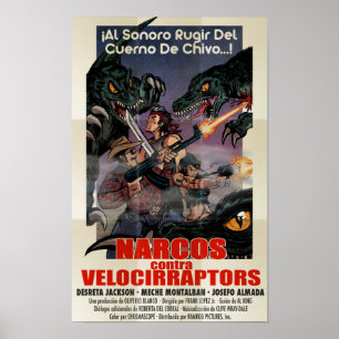 Poster Narcos vs Velocirraptors