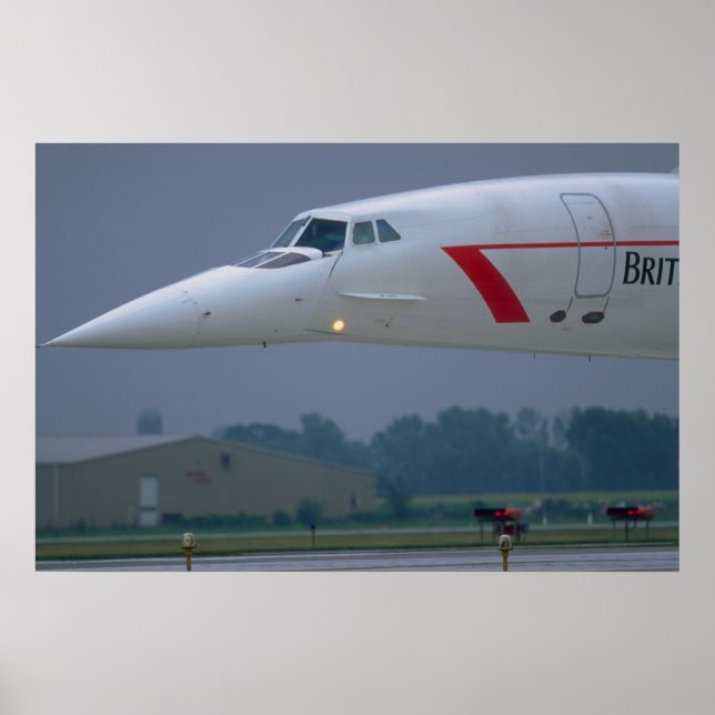 Póster nariz agulha de uma British Airways Concorde (Frente)