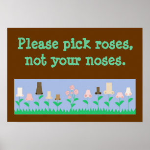 Póster Narizes dos rosas da picareta não