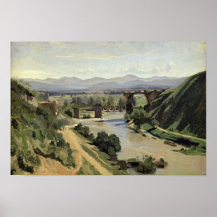 Poster Narni, a ponte de Augustus sobre o Nera