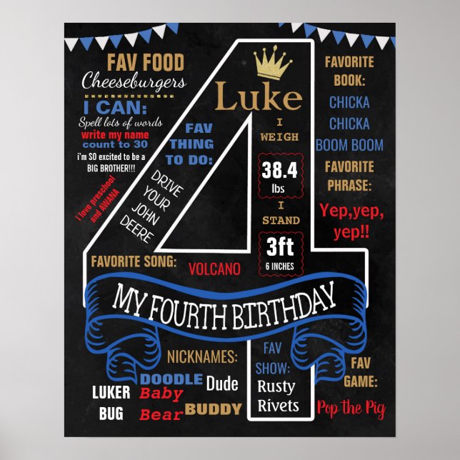 Poster Narrativa do 4º aniversário (Frente)