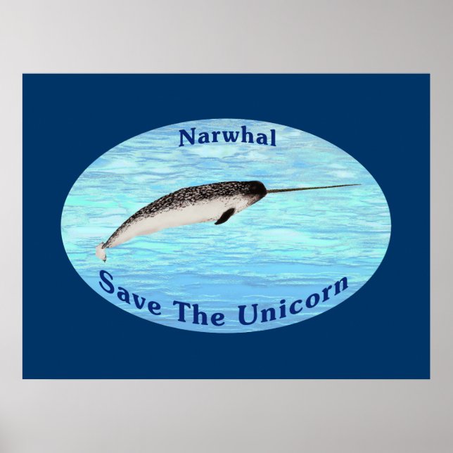 Póster Narwhal - Salvar o Unicórnio (Frente)