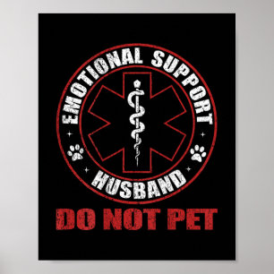 Poster (nas costas) Suporte Emocional Marido Não Se Diver