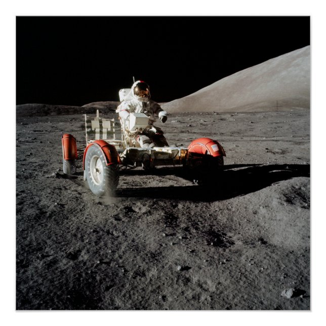 Póster NASA Apollo 17 Lunar Roving Vehicle, 1972 (Frente)
