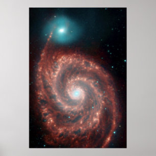 Póster NASA da galáxia espiral do redemoinho M51