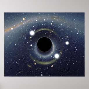 Póster NASA do anel de Einstein do buraco negro