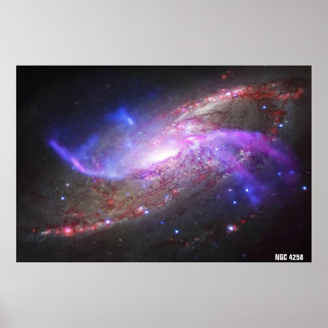 Poster NASA / Galactic Pyrotechnical / NGC 4258 / (Frente)