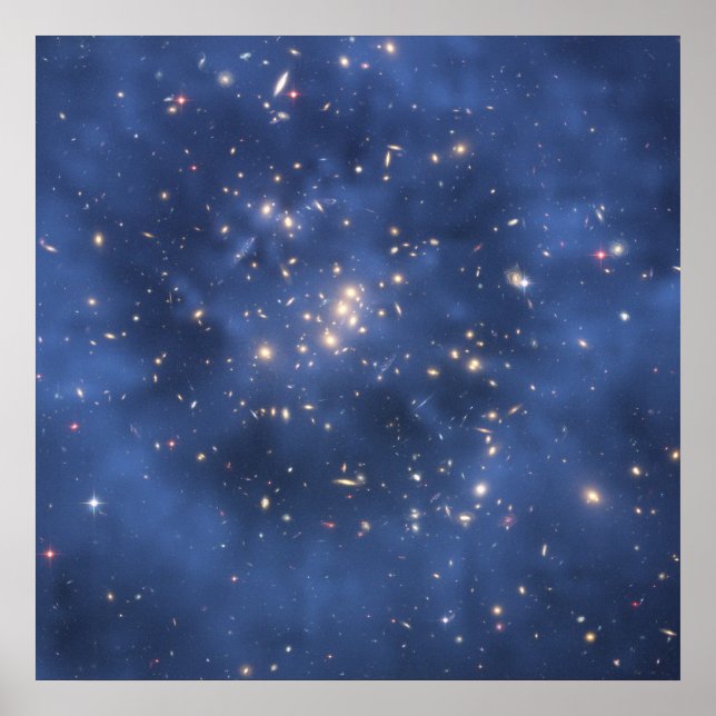 Poster NASA - Hubble - Anel de Matéria Escura no Cluster  (Frente)