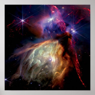 Poster NASA JWST Região de Formação Estelar Rho Ophiuchi