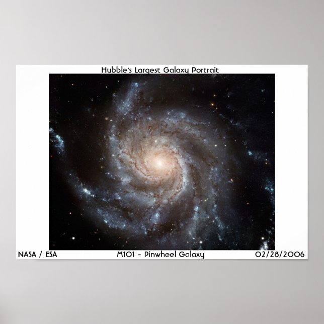 Poster NASA / M101 Galáxia PinWheel (Frente)