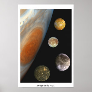 Póster NASA / O Sistema Joviano.