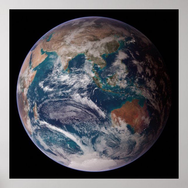 Póster NASA Planet Earth Oceano Índico (Frente)