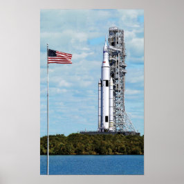 Poster NASA SLS Sistema de Lançamento Espacial Foguete na