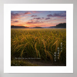 Poster Nascente no Arrozal Japonês – Nature Wisdom Print