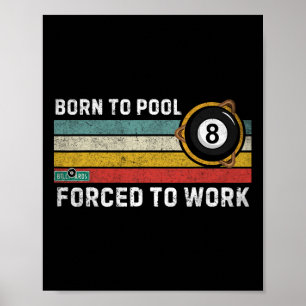 Poster Nascer A Piscina Forçada A Trabalhar Vintage Snook