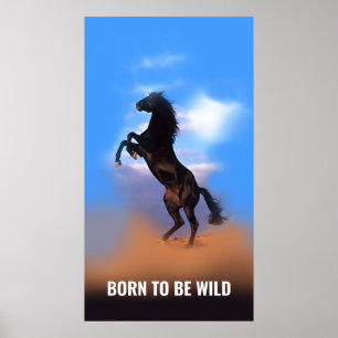Poster Nascer a ser citações inspiradas do cavalo Runni