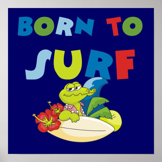Póster Nascer a T-shirts e presentes Surfs (Frente)