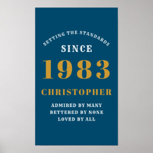 Poster Nascer aniversário de 40 anos 1983 Adicionar nome