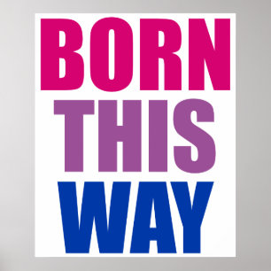 Poster Nascer Assim Como Orgulho Bi Bissexual LGBTQ