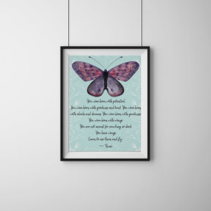 Poster Nascer com borboleta de asas Rumi