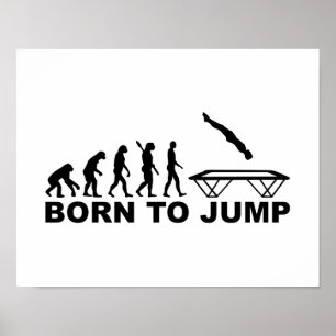 Poster Nascer da evolução para saltar o trampolim