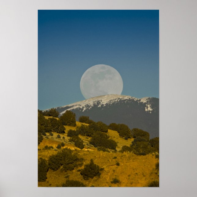 Póster Nascer da lua sobre as Montanhas Sangre de Cristo, (Frente)