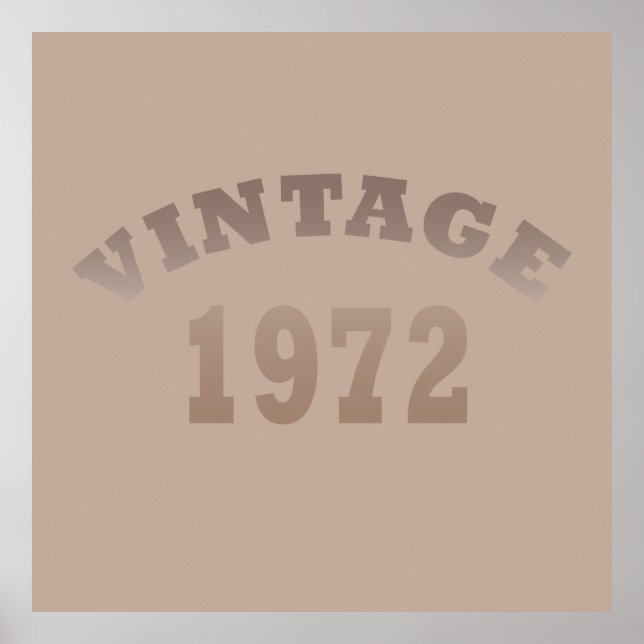 Poster Nascer de aniversário de 1972 (Frente)