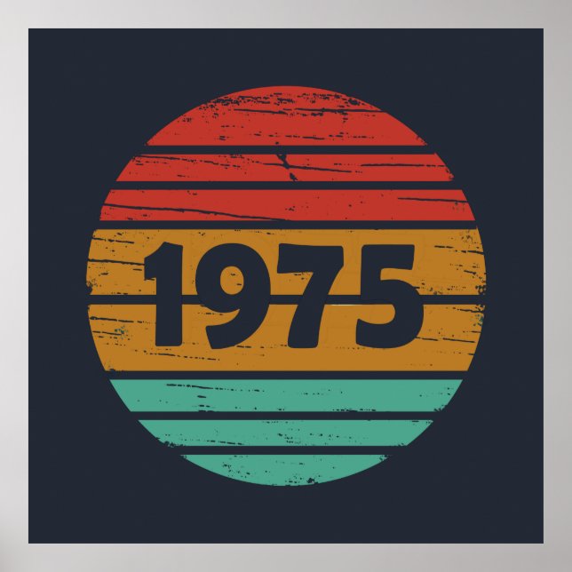 Poster Nascer de aniversário de 1975 (Frente)