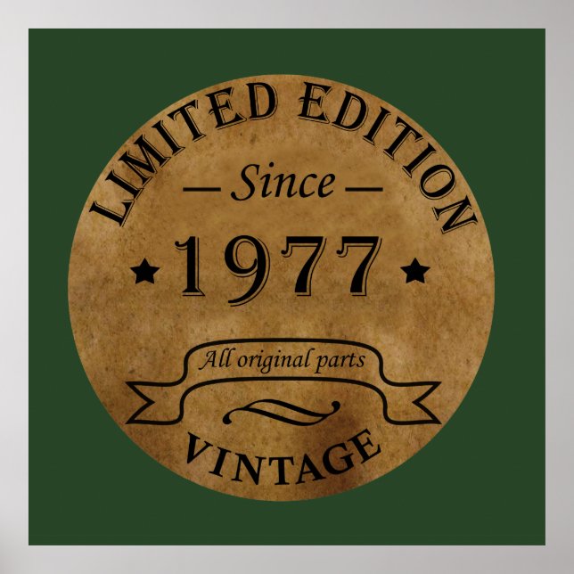 Poster Nascer de aniversário de 1977 (Frente)