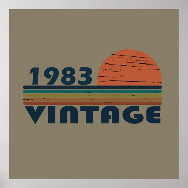 Poster Nascer de aniversário de 1983 (Frente)