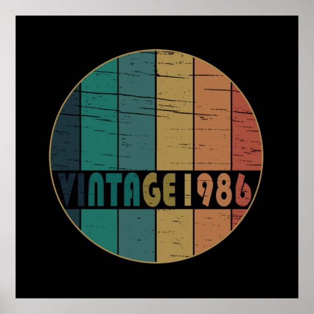 Poster nascer de aniversário de 1986 (Frente)