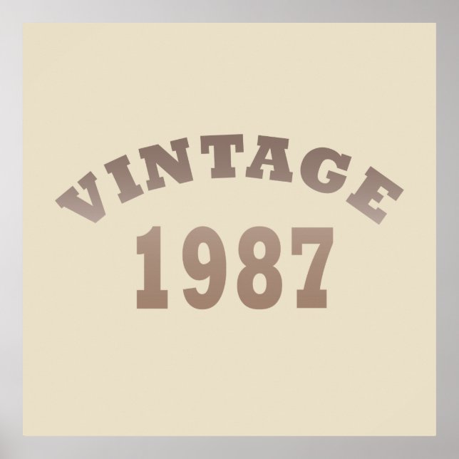 Poster nascer de aniversário de 1987 (Frente)