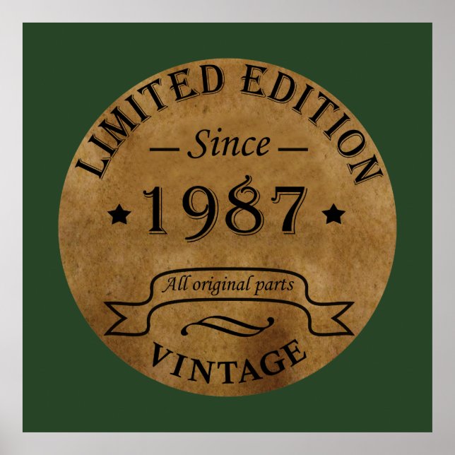 Poster nascer de aniversário de 1987 (Frente)