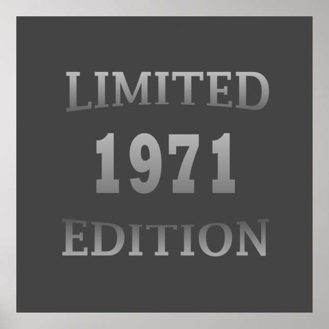 Poster Nascer de aniversário limitado de 1971 (Frente)