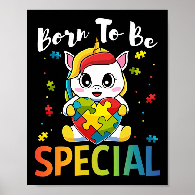 Poster Nascer de Consciência Autismo Meninas Quebra-cabeç (Frente)