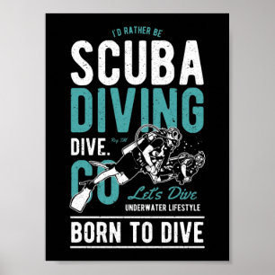 Poster Nascer De Mergulho Scuba Para Mergulho Esporte