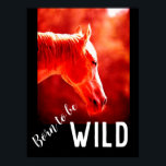 Poster Nascer de ser Cavalo Selvagem de Fechamento<br><div class="desc">Arte na Cabeça de Cavalo - Rosto de Cavalo - Fotografia de Arte Animal Moderna</div>