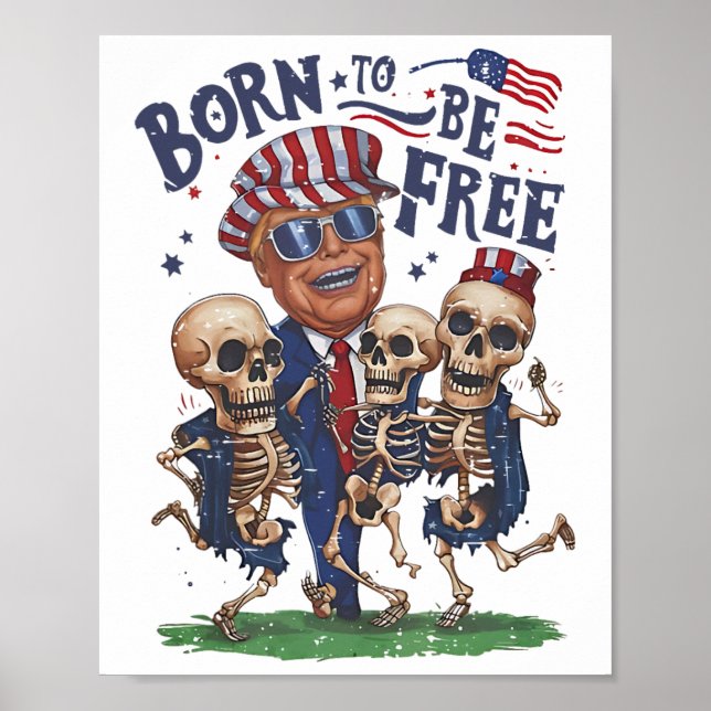 Poster Nascer De Ser Grátis, Frio Dançando Esqueleto 4º O (Frente)