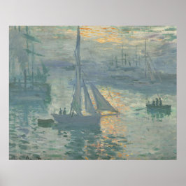 Poster Nascer do sol (1873) por Claude Monet .